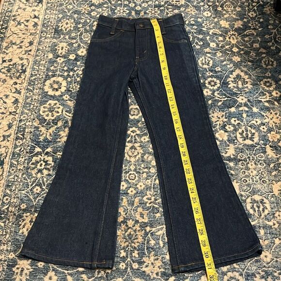 Vintage 1970’s Levi’s Orange Tab Kids’ size 8 Wide Leg Blue Denim Jeans - Picture 3 of 12